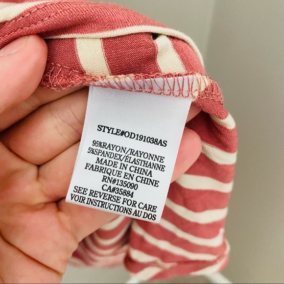 Altar'd State Striped Pullover Mini Dress Pink Sz XS - Picture 8 of 8